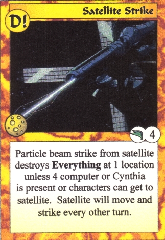 Scan of 'Satellite Strike' Scavenger Wars card