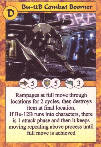 Scan of 'BU-12B Combat Boomer' Scavenger Wars card